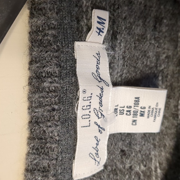 H&M L.O.G.G. Women's Grey Sweater Size Large - Picture 3 of 3